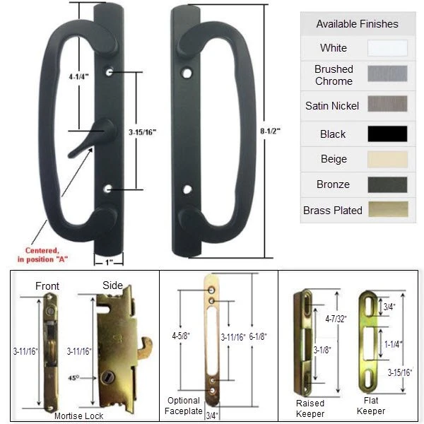 Keyed Sash Lock, 9/16 in. Projection, Diecast, Brass Plated Finish
