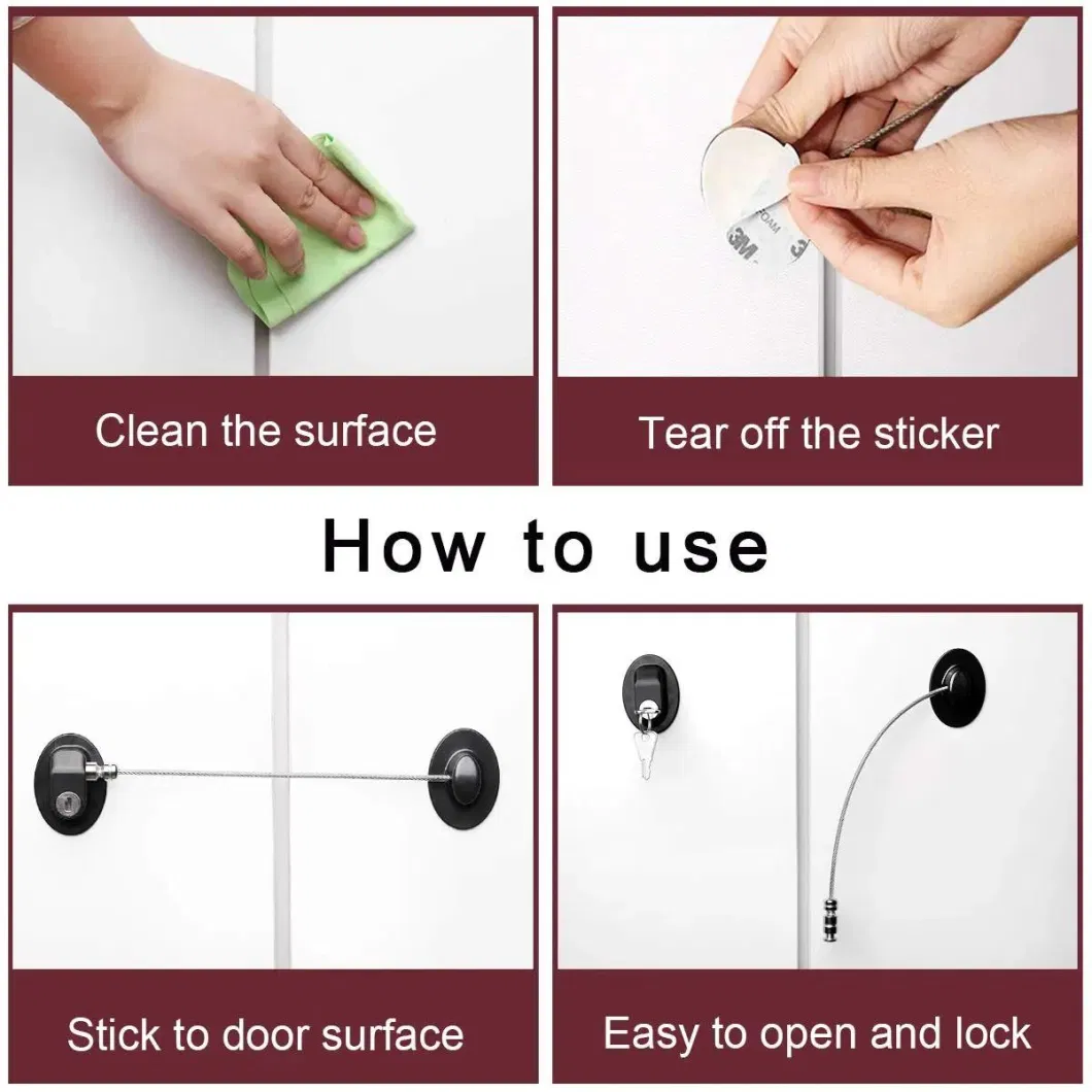 Hot Selling Quality Lock for Refrigerator Refrigerator Lock Combination with 2 Keys