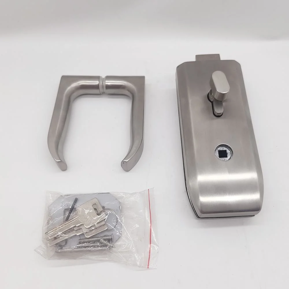 Stainless Steel 304 Double Central Glass Door Lock with Handle