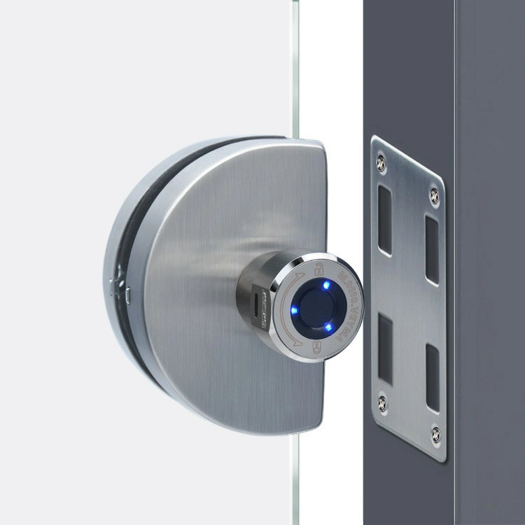 Safe Bluetooth No Drilling Fingerprint Biometric Glass Door Smart Lock