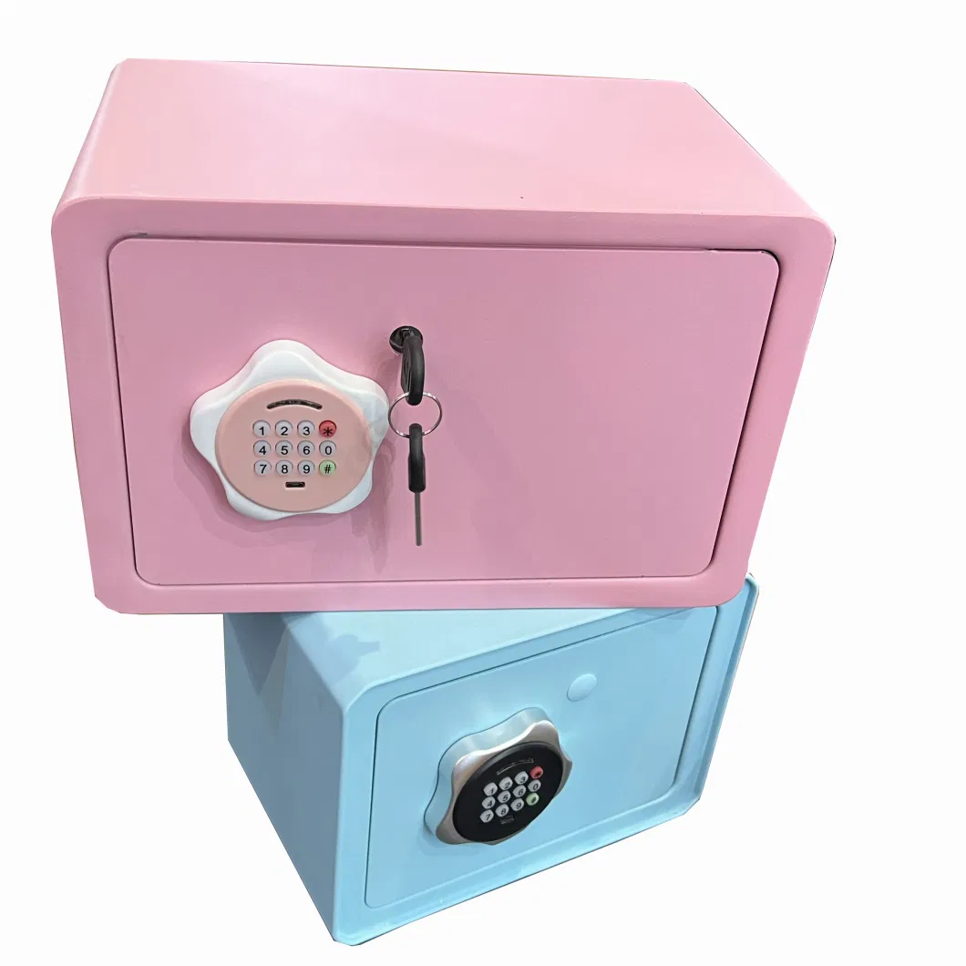 Mini Size Lightly Color Safety Deposit Box with Key Lock for Money and Jewelry