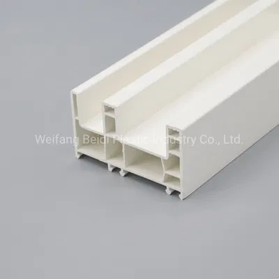 Muchas formas Protección de esquinas manga flexible Figura personalizada Construcción UPVC Ventana de doble acristalamiento Perfil 60-80mm PVC montaje