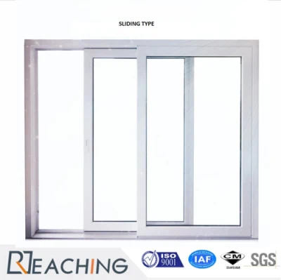 Perfil de concha abierta Sinlge Traba de vidrio de UPVC/PVC La ventana deslizante