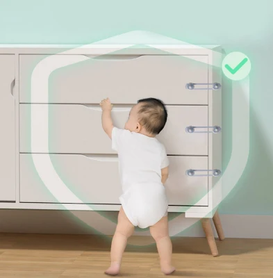 Cierre multiuso transparente Seguridad del bebé Armario magnético Seguridad del niño Cierre de puerta de frigorífico con correa