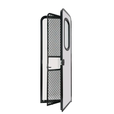  Puerta de entrada Maygood RV con Flynet y aluminio de ventana fija Perfil de la caravana exterior con cierre de seguridad de la puerta de remolque 620*1800mm