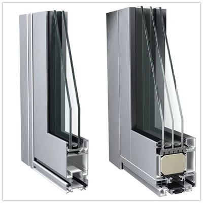 Bisagra de la francesa de aluminio puertas de doble acristalamiento de Casement Swing Templado de Vidrio y toldo de Aluminio Ventana deslizante