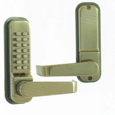 Estilo de Israel de bloqueo de código de mecánica de un acceso cómodo teclado de control de la palanca de la puerta de madera Presione el botón de bloqueo