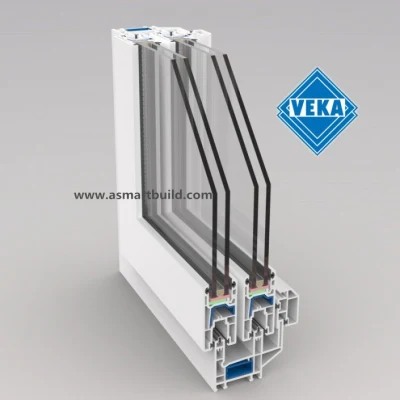 UPVC/PVC Veka puerta deslizante con Softline SS83 Sistema de Perfiles de la serie