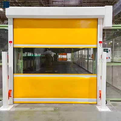 Rollo de la velocidad de la puerta de colorido y la seguridad de alta velocidad de laminación de PVC Industrial puertas para abrir cerrar 0.6-1.2m/s de la puerta de laminación de velocidad