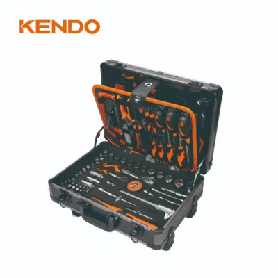 Caja de herramientas portátil Kendo 161PC de aluminio Caja de herramientas con Diseño Kendo