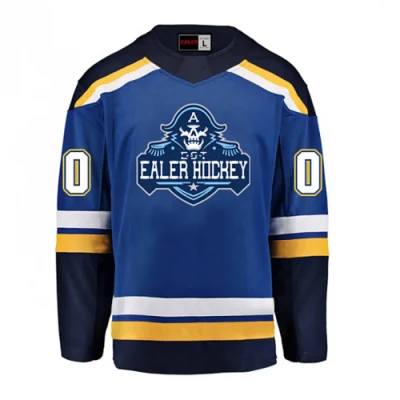 Cheap Wholesale Full sublimation impresión 100% poliéster Funny Custom Ice Hockey Goalie Jersey