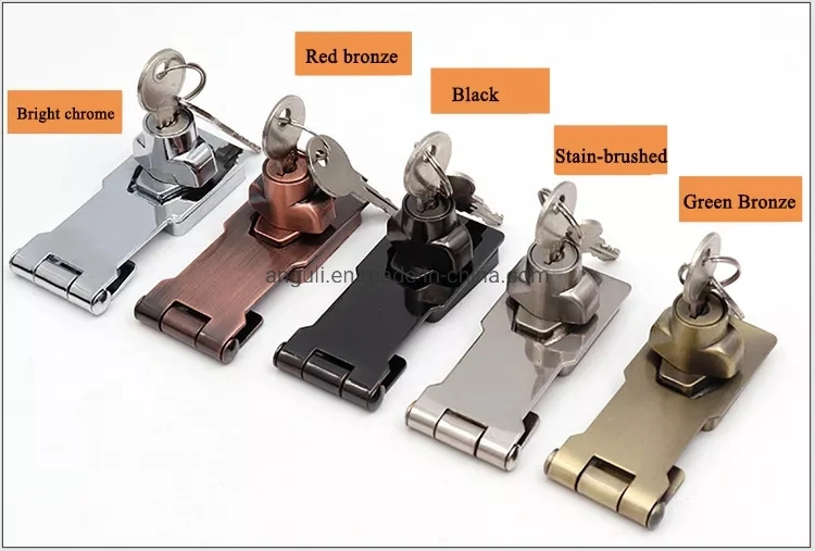 Lock Latch Safety Gate Latches Cabinet Locks with Keyed Hasp Lock