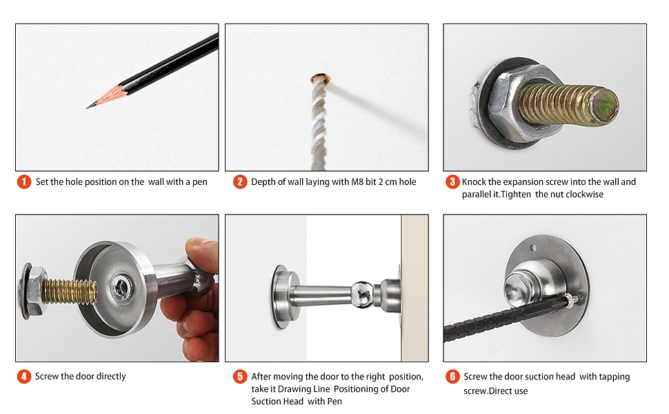 Strong Magnetic Anti-Collision Mute Door Touch / High-End Household Floor Door Stop / Bedroom Wall Door Suction