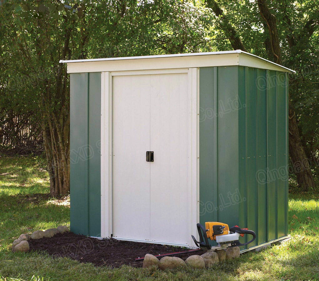 9.1 X 6.6 FT. Metal Storage Garden Tool Shed with Sliding Double Lockable Doors