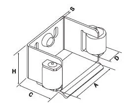 Zinc End Stop of Sliding Gate with Two Nylon Rollers