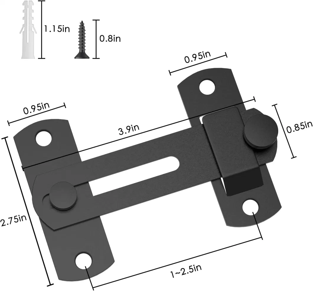 Door Lock Latches for Pet Door Bathroom Outdoor Flash Door Bolt