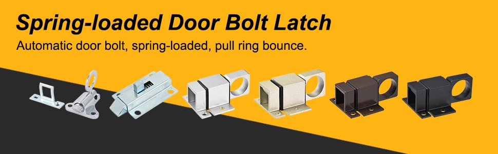 Door Bolt Latch Metal Security Automatic Window Gate Spring Bounce Lock