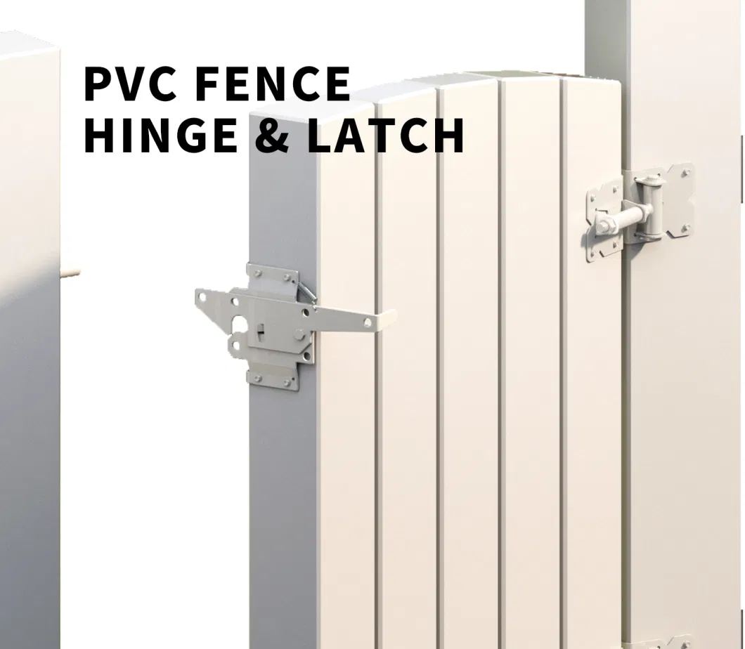 Adjustable Self-Closing Farm Wood/Vinyl/PVC Fence Gate Post Hinge and Door Latch Hardware