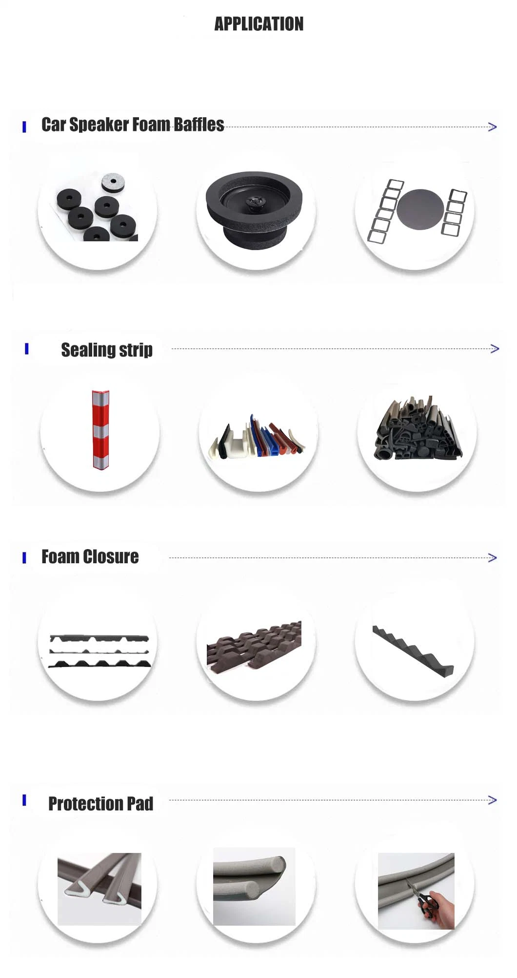 Foam Weather Stripping Foam Closure Strips for Metal Roofing