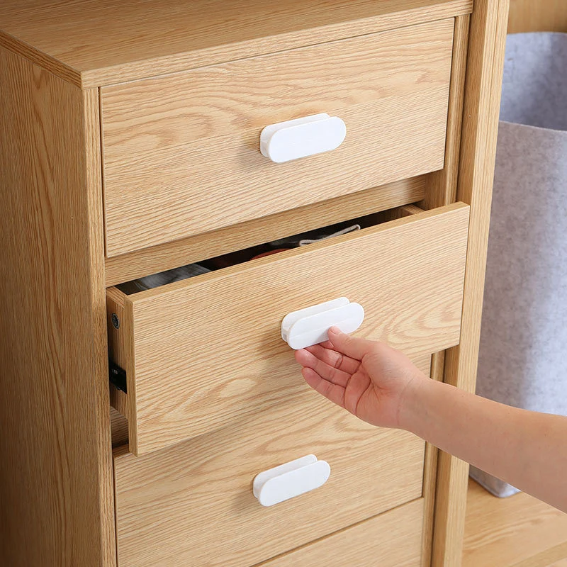 Sliding Pocket Doors Cupboard Dresser Self-Stick White Push Pull Handles Helper Furniture Pull Knobs for Glass Door Ai15792