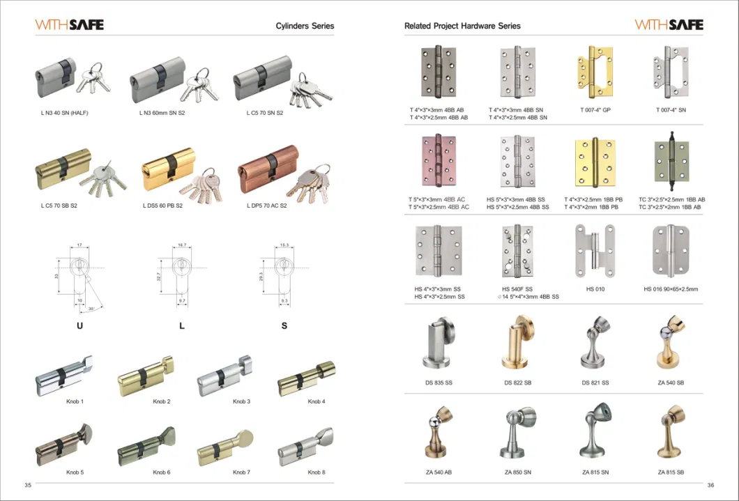 High Quality Zinc Alloy Security Door Cylinder Cover (16-1)