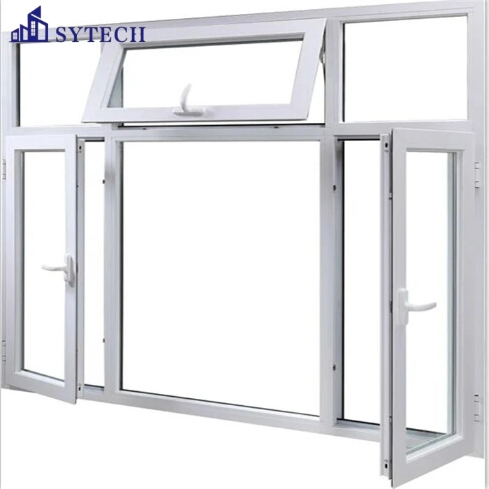 Factory Price UPVC/PVC Profile 50mm-90mm Series Plastic Casement Window for Household /Building