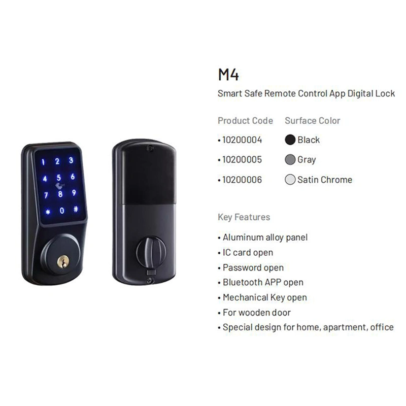 Electronic Fingerprint Biometric Frosted Panel Digital Smart Door Lock