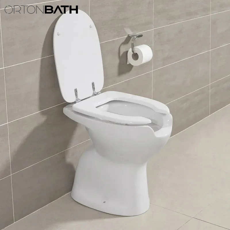 Ortonbath Open Toilet Accessories for Handicapped Ceramic Toilet Disabled Patient Hospital Handicap Wc Bowl/Bidet Wall Outlet