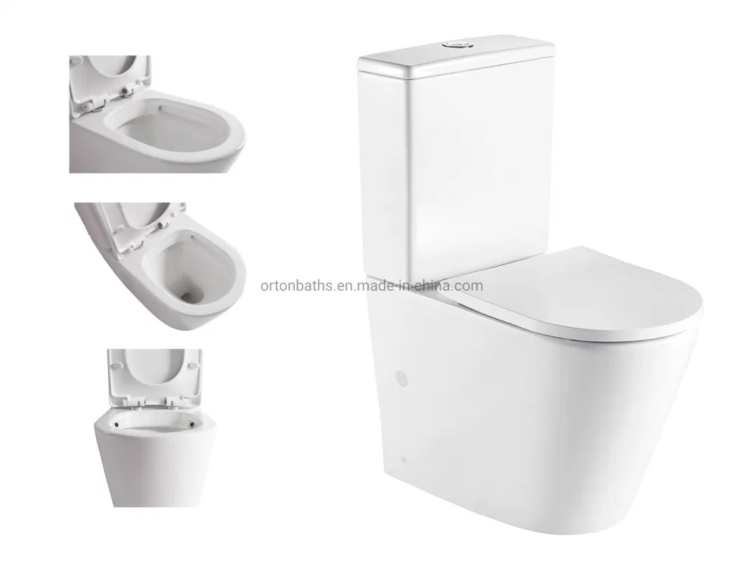 East Europe Russia Classic 45 Degree Angel Connection Outlet XP Trap Two Piece Cheap China Ceramic Sanitary Ware Toilet with Trapzoid Water Tank Bowl Seat Cover