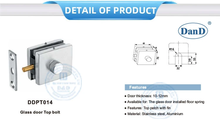 Stainless Steel Hardware Glass Lock Fitting to Open Close Door