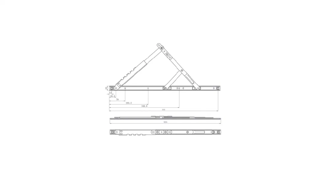 22mm Arm Stainless Steel Casement Window Hinge Friction Stay