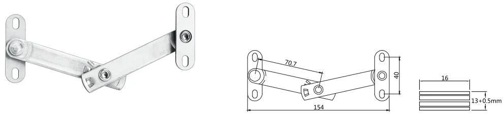 Factory Manufacturer Stainless Steel Restrictor Window Hardware Friction Stay Hinge (WOR-LD)