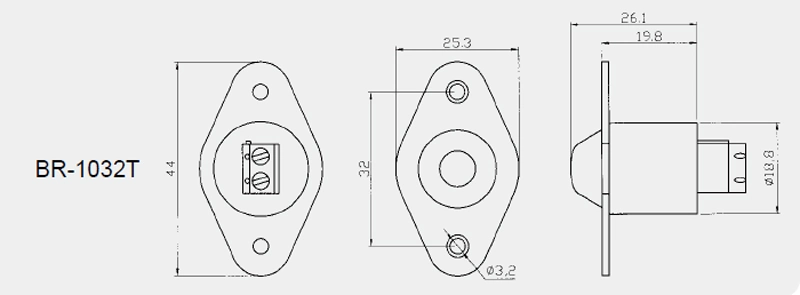 Rollerball-Type Recessed-Mount Magnetic Contact Switch