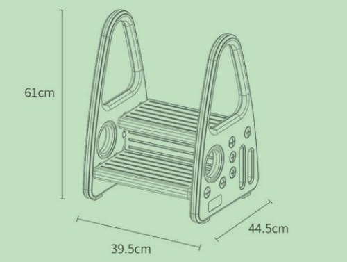 Multifunctional Plastic 2 Step Safety Step Stools Children Double Step Stools Baby Anti-Slip Stool