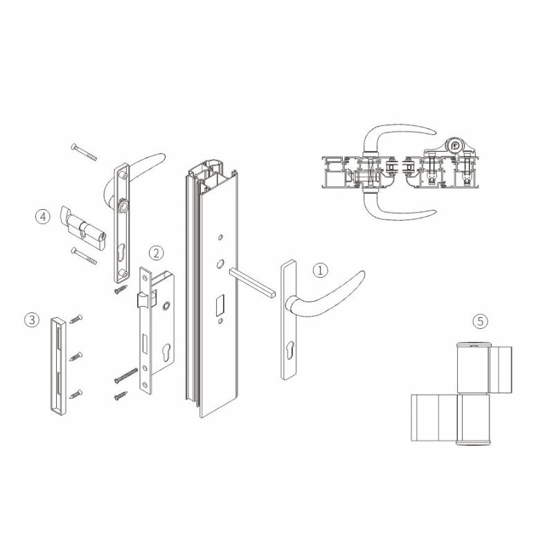 Double Door Handle Set Manufacturer Cheap Door Lock