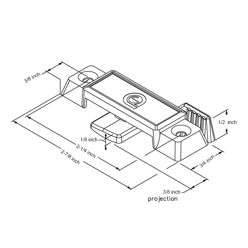 Africa and America Market Sliding Window Sash Crescent Moon Lock Sb12