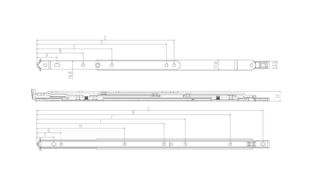 Factory Supply Stainless Steel Casement Window Supporting Point Friction Hinge Arm Stay