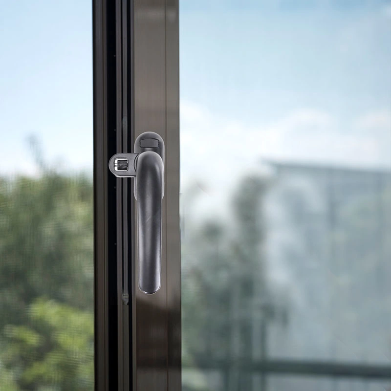 Aluminum Casement Door and Window Opener Handle Balcony Doors and Windows Hardware Accessories Glass Window Handle with Keeper