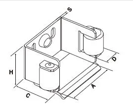 Iron Adjustable End Stop for Gate or Door