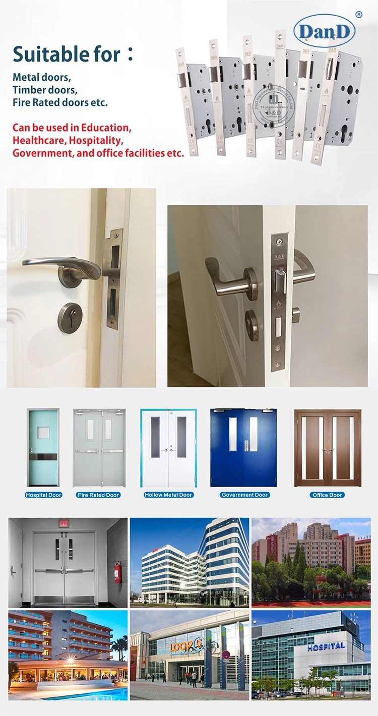 Black Door Hardware Manufacturer Glass Door Handle Latch Bolt Security Magnetic Lockset Sliding Door Lock for Push Door