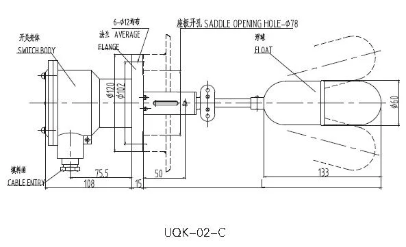 Uqk 01 02 03 Magnetic Switch Normally Open for Float Type Liquid Level Switch