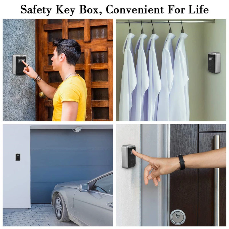 Wall Mounted 4 Digit Combination Safe Key Storage Lock Box