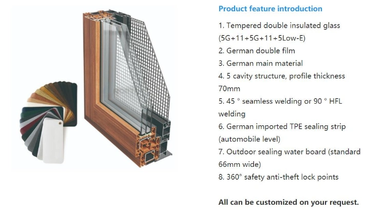 Buy UPVC/PVC Profile Sliding Window Plastic Window with Double Insulated Low-E Glass