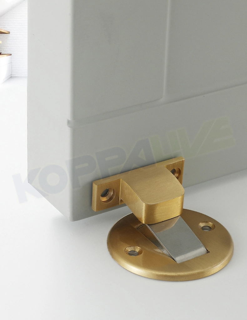 Bathroom Brass Hidden Door Holder Floor Mounted Foot Step Door Stopper Toilet Door Stop