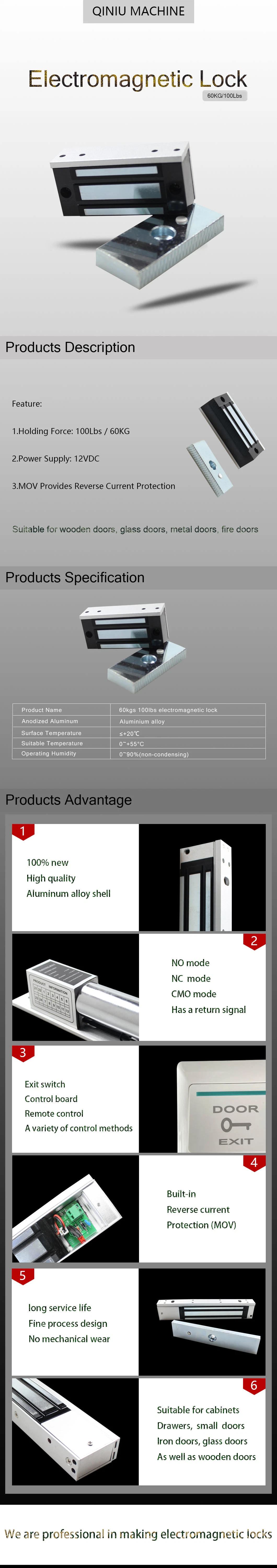 Mini 100lbs Security Electromagnetic Lock for Window Drawer