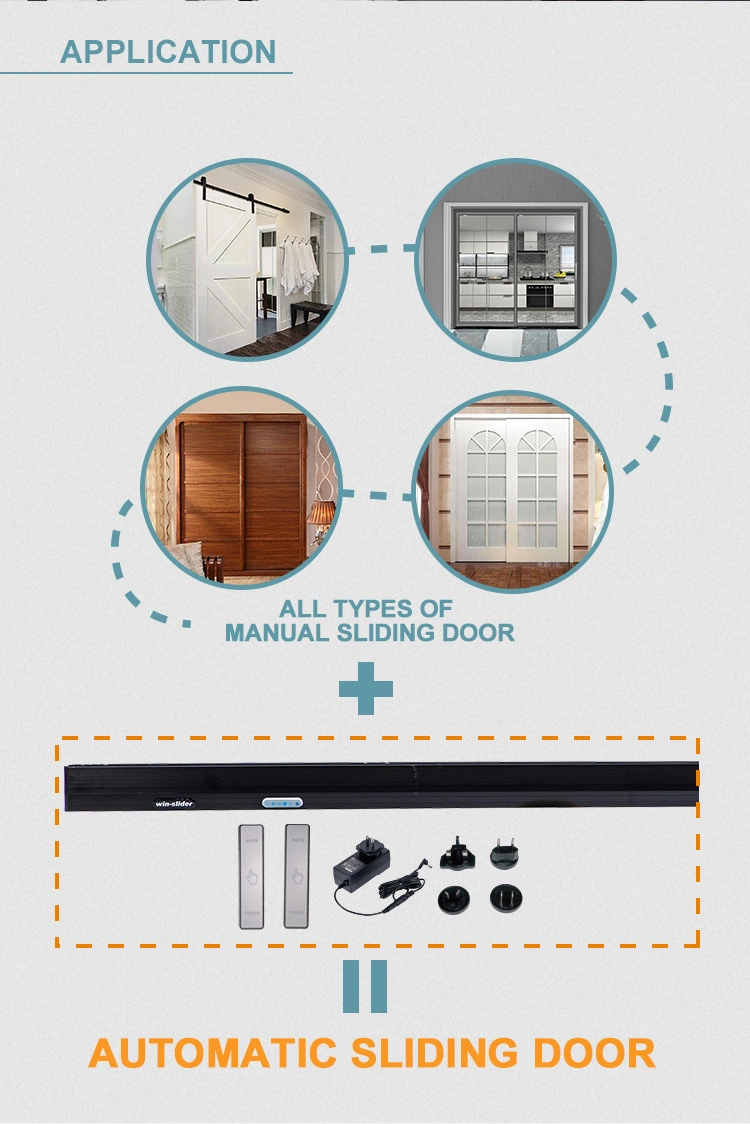 Sensor Active Mini Remote Control Sliding Motor Drive for Balcony