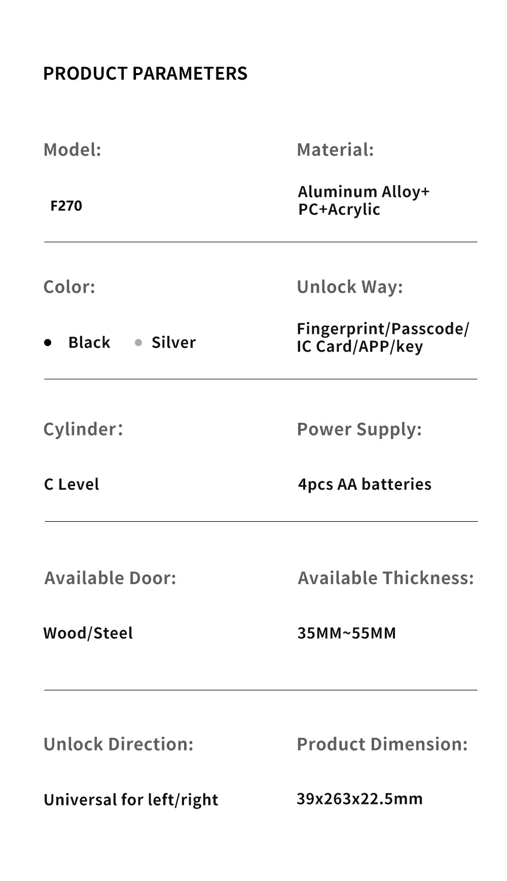 Amazon Intelligent Fingerprint with APP Smart Card Safe Key Door Lock