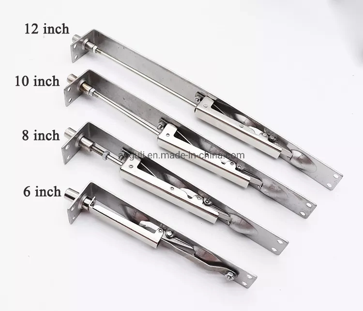 Stainless Steel Tower Bolt Unequal Double Door Concealed Latches Security Lock Heavy Duty Flush Door Bolt