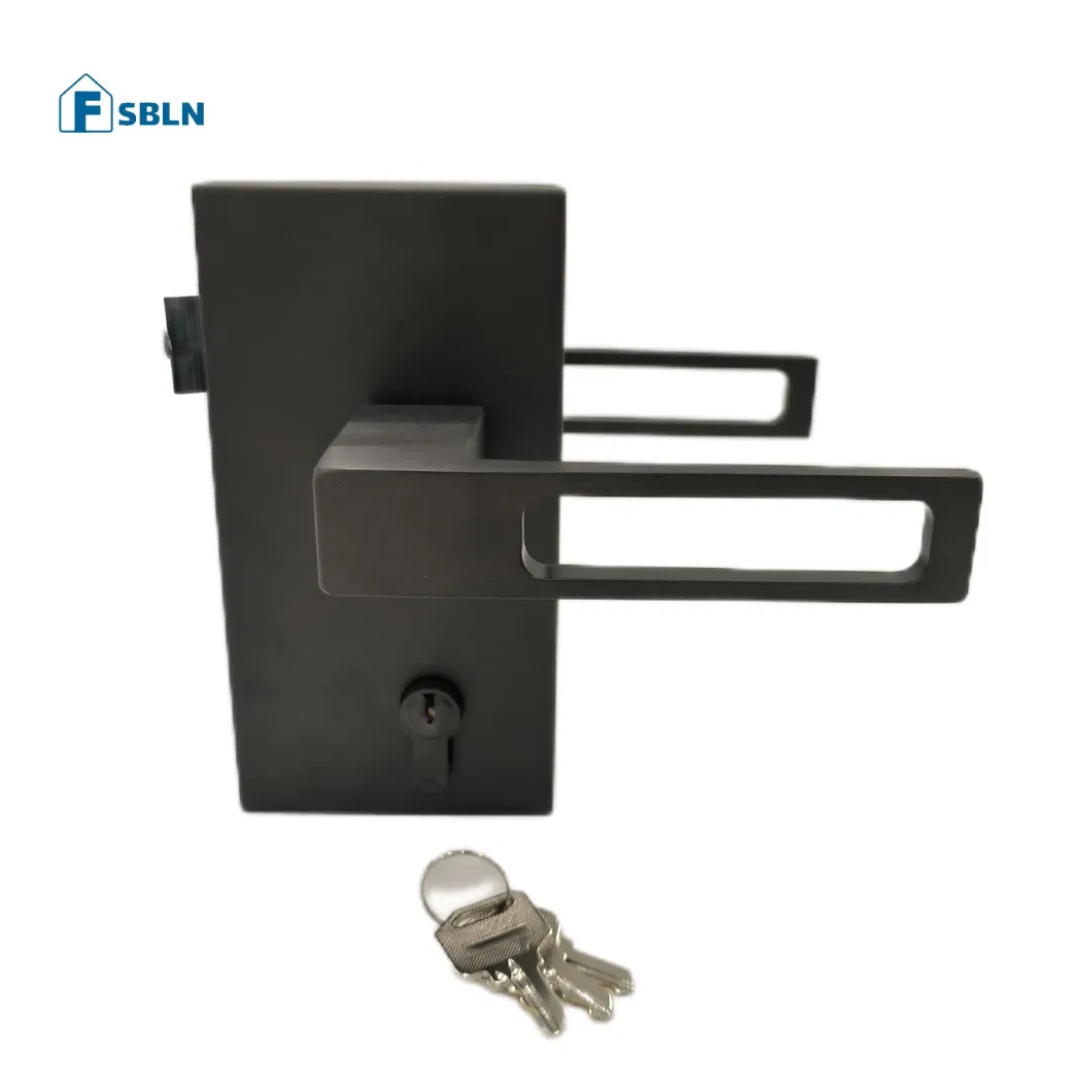 Door Handle Lock Stainless Steel Household Door Lock, Glass Door Lock, Office Door Lock, Double Hole Glass Door Lock