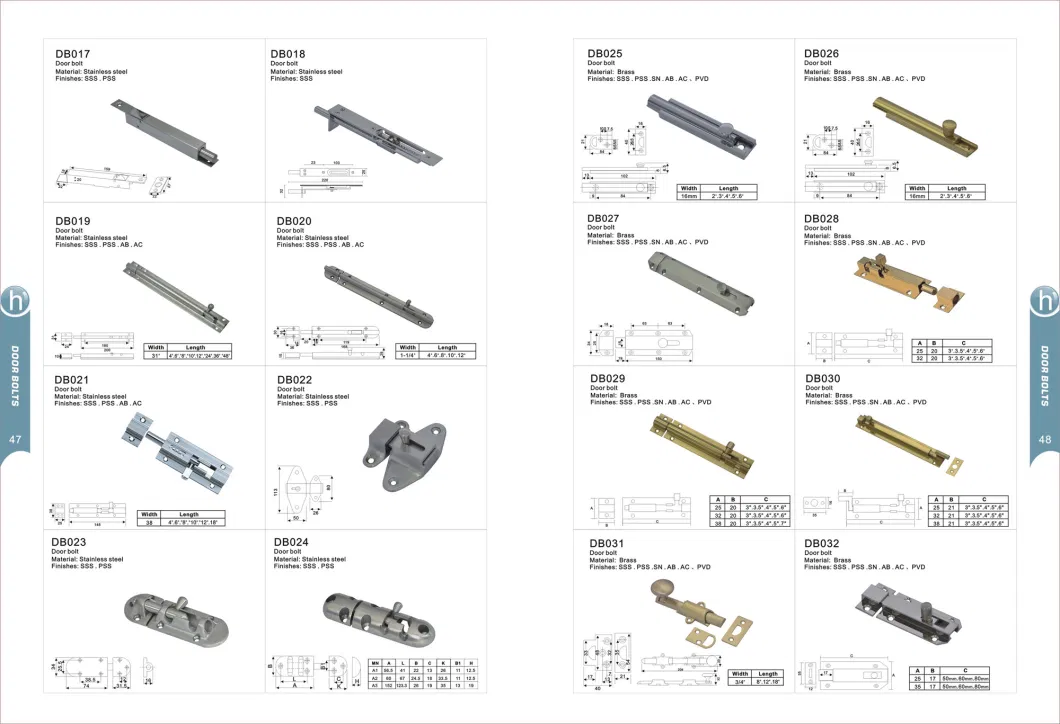 Cheaper and Stronger Door Iron Window Tower Bolt-Latch